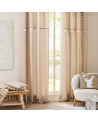 Rideau à Oeillets (140 x 240 cm) Everest Sable, Coton / Polyester avec Top