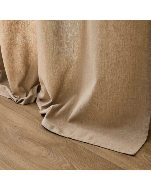 Rideau à Oeillets (140 x 240 cm) Everest Sable, Coton / Polyester avec Top