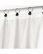 Voilage à Anneaux (140 x 240 Cm) Linka Blanc, Voile Tissé