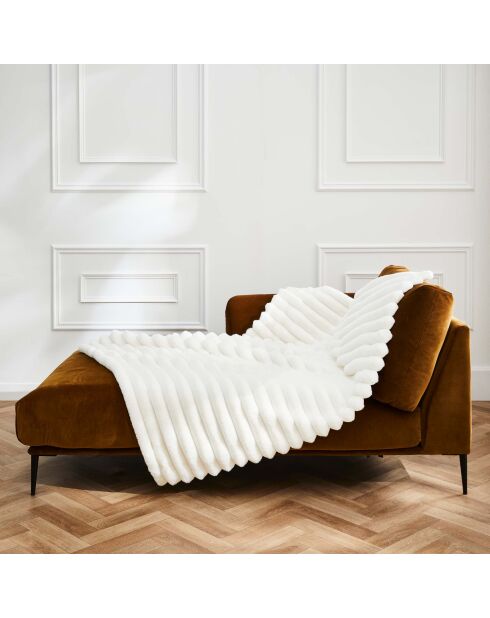 Tartan (125 x 150 cm) Boudoir naturale, pelliccia sintetica