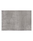Tappeto rettangolare (140 x 200 cm) Geode Grey, rilievo in viscosa