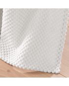 Rideau à Oeillets (140 x 260 cm) Java Blanc, Flanelle Relief Unie