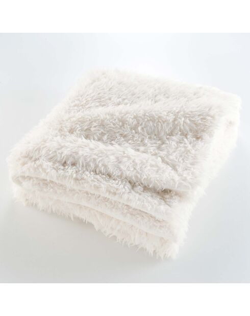 Plaid (125 x 150 cm) Mouton Naturel, Imitation Fourrure