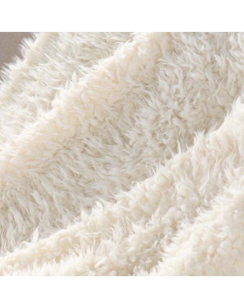 Plaid (125 x 150 cm) Mouton Naturel, Imitation Fourrure