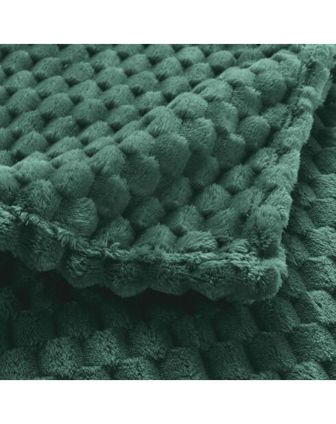 Plaid (125 x 150 cm) Mini Frosty Cedar Cedar, effen reliëfflanel