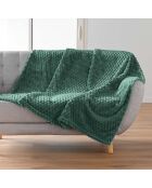 Plaid Mini Frosty Flanelle Relief cèdre - 125x150 cm