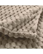Plaid (125 x 150 cm) Mini Frosty Taupe, flanella a rilievo tinta unita