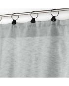 Voilage à Anneaux (140 x 240 Cm) Linka Gris, Voile Tissé