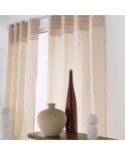 Tenda con occhielli (140 x 240 cm) Hilary Natural, in cotone/poliestere con parte superiore