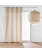 Tenda con occhielli (140 x 240 cm) Hilary Natural, in cotone/poliestere con parte superiore
