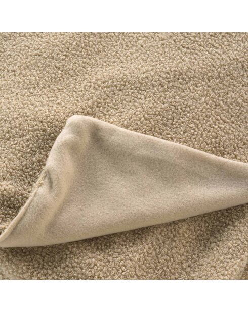 Coperta Wooly Beige (180 x 220 cm), tinta unita in bouclé