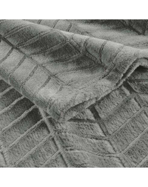 Arya Graues Plaid (180 x 220 cm), Flanellrelief