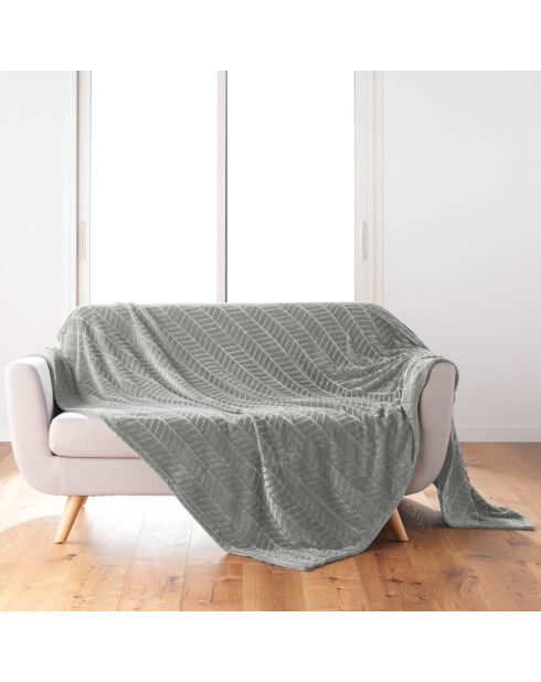 Arya Graues Plaid (180 x 220 cm), Flanellrelief