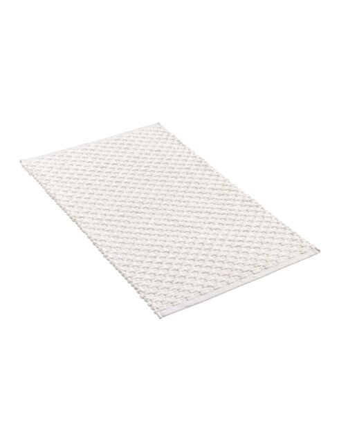 Tapis de Bain (50 x 80 cm) Lois Naturel, Polycoton Jacquard