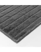Tappeto rettangolare (140 x 200 cm) Geode Antracite, rilievo in viscosa