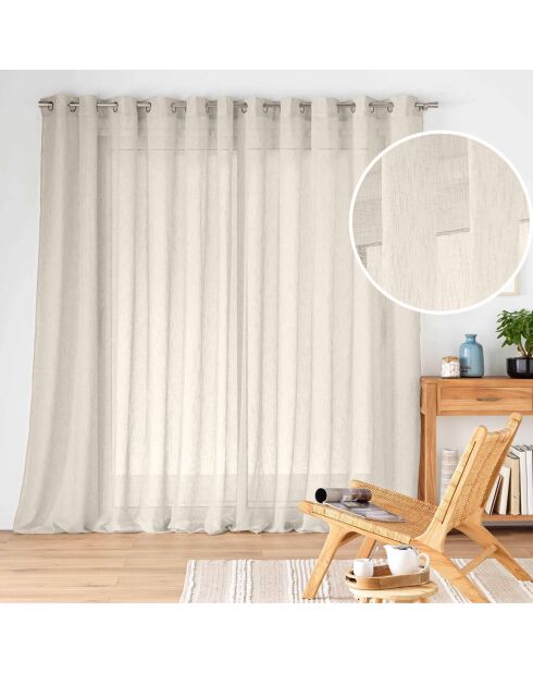 Voilage à Oeillets Grande Largeur (400 x 240 cm) Carlin Lin, Voile Tissé
