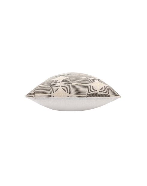 Cuscino rimovibile (40 x 60 cm) Ondine nero, policotone con stampa metallizzata