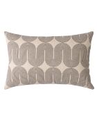 Cuscino rimovibile (40 x 60 cm) Ondine nero, policotone con stampa metallizzata