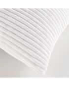 Cuscino rimovibile (45 x 45 cm) Nils White, flanella a rilievo tinta unita