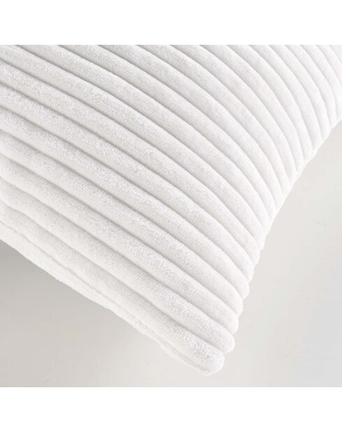 Cuscino rimovibile (45 x 45 cm) Nils White, flanella a rilievo tinta unita