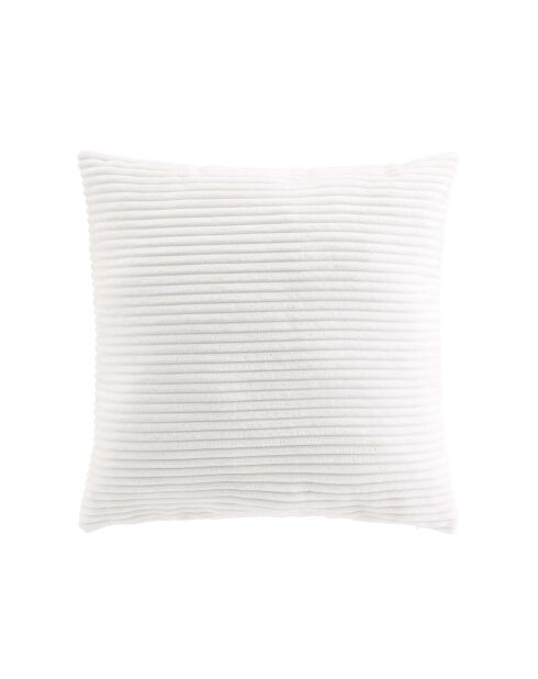 Cuscino rimovibile (45 x 45 cm) Nils White, flanella a rilievo tinta unita