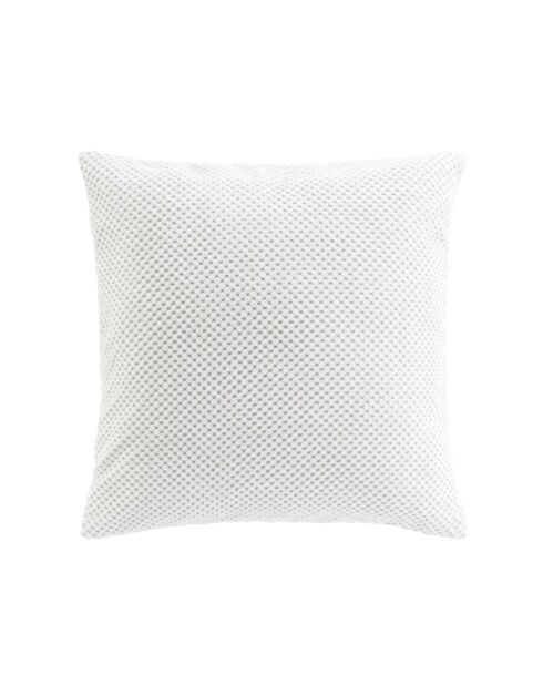 Cuscino rimovibile (45 x 45 cm) bianco Java, flanella a rilievo liscio