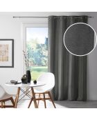 Rideau à Oeillets (135 x 240 cm) Chinea Anthracite, Occultant Chambray