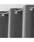 Rideau à Oeillets (135 x 240 cm) Chinea Anthracite, Occultant Chambray