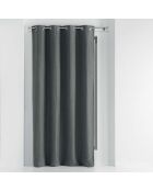 Rideau à Oeillets (135 x 240 cm) Chinea Anthracite, Occultant Chambray