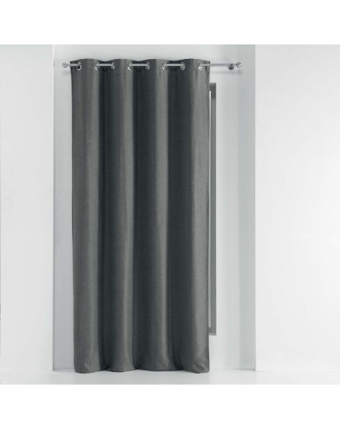 Rideau à Oeillets (135 x 240 cm) Chinea Anthracite, Occultant Chambray
