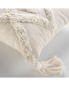 Cuscino rimovibile (30 x 50 cm) Inca Natural, cotone e poliestere trapuntato