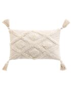 Cuscino rimovibile (30 x 50 cm) Inca Natural, cotone e poliestere trapuntato