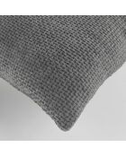 Cuscino rimovibile (45 x 45 cm) Leo antracite, velluto di ciniglia