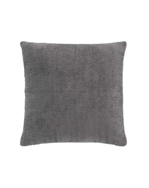 Cuscino rimovibile (45 x 45 cm) Leo antracite, velluto di ciniglia