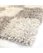 Rechthoekig vloerkleed Damero grijs (60 x 110 cm), Shaggy Uni