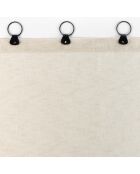 Voilage à Anneaux (140 x 240 Cm) Linka Naturel, Voile Tissé