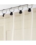 Voilage à Anneaux (140 x 240 Cm) Linka Naturel, Voile Tissé