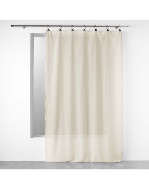 Voilage à Anneaux (140 x 240 Cm) Linka Naturel, Voile Tissé
