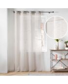 Voilage à Oeillets (140 x 240 Cm) Carlin Lin, Voile Texturé