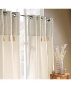 Rideau à Oeillets (140 x 240 cm) Island Naturel, Coton / Polyester avec Top