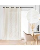 Nando natuurlijk doorvoergordijn (140 x 260 cm), geweven linneneffect