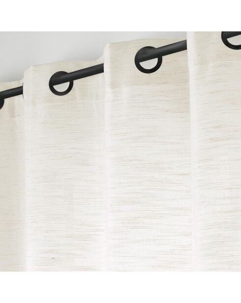 Rideau à Oeillets (140 x 260 cm) Nando Naturel, Effet Lin Tissé