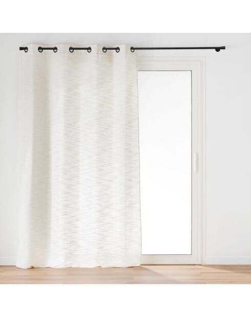 Rideau à Oeillets (140 x 260 cm) Nando Naturel, Effet Lin Tissé