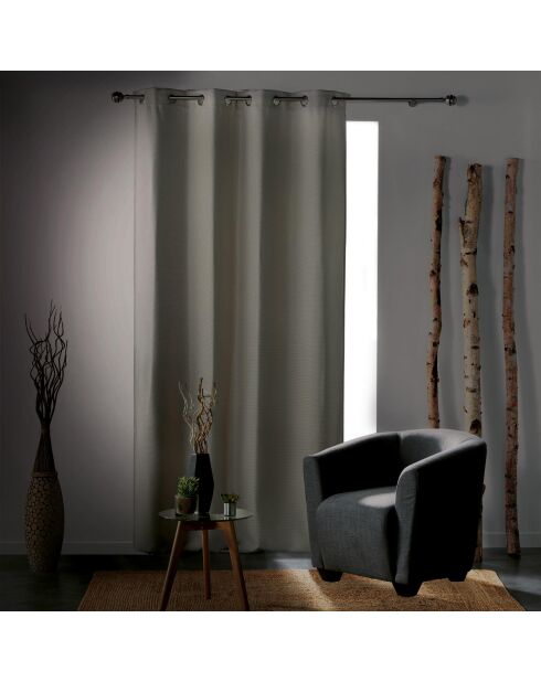 Rideau à Oeillets (135 x 240 cm) Tramina Naturel, Occultant Tissé
