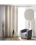 Rideau à Oeillets (135 x 240 cm) Tramina Naturel, Occultant Tissé