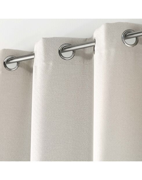 Rideau à Oeillets (135 x 240 cm) Tramina Naturel, Occultant Tissé