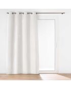 Rideau à Oeillets (140 x 260 cm) Nils Naturel, Flanelle Relief Unie