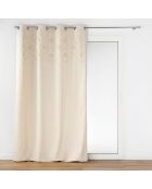 Rideau à Oeillets (140 x 240 cm) Inca Naturel, Coton & Polyester avec Top Tufté