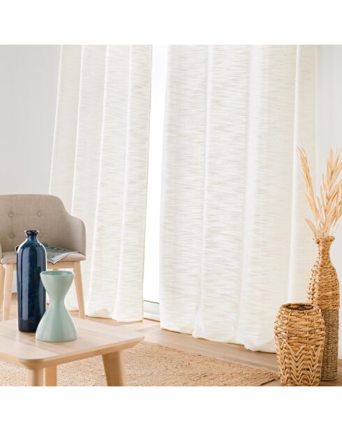 Rideau à Oeillets (140 x 280 cm) Nando Naturel, Effet Lin Tissé
