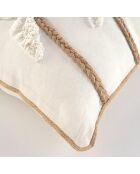 Cuscino rimovibile (30 x 50 cm) Sahara White, cotone trapuntato